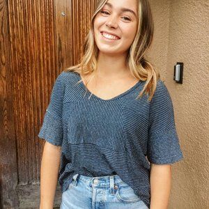 Madewell Blue Striped shirt